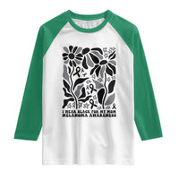 I Wear Black For My Mom Raglan Shirt Melanoma Support Squad