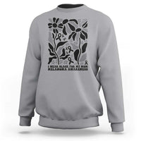 I Wear Black For My Mom Sweatshirt Melanoma Support Squad