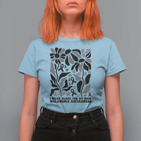 I Wear Black For My Mom T Shirt For Women Melanoma Support Squad