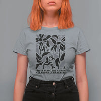 I Wear Black For My Mom T Shirt For Women Melanoma Support Squad