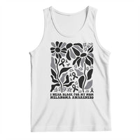 I Wear Black For My Mom Tank Top Melanoma Support Squad