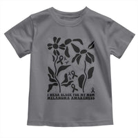 I Wear Black For My Mom Toddler T Shirt Melanoma Support Squad