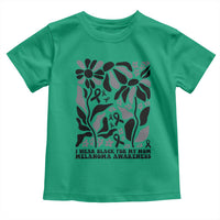I Wear Black For My Mom Toddler T Shirt Melanoma Support Squad
