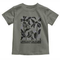 I Wear Black For My Mom Toddler T Shirt Melanoma Support Squad