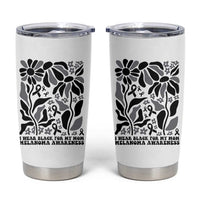 I Wear Black For My Mom Tumbler Cup Melanoma Support Squad