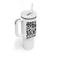 I Wear Black For My Mom Tumbler With Handle Melanoma Support Squad