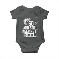 Personalized 60th Birthday Fishing Baby Onesie Custom Number Bday Still Keeping It Reel