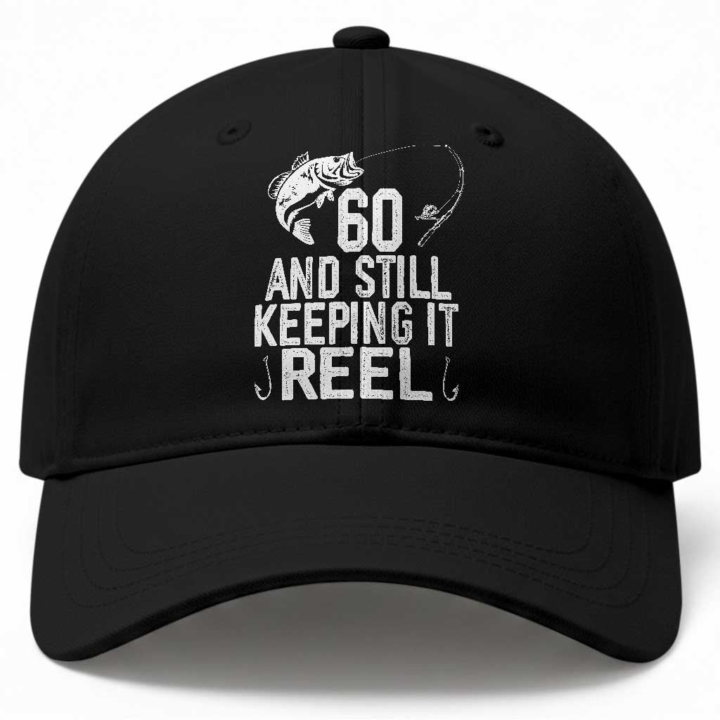Personalized 60th Birthday Fishing Baseball Cap Custom Number Bday Still Keeping It Reel