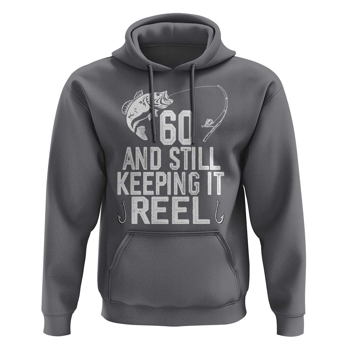 Personalized 60th Birthday Fishing Hoodie Custom Number Bday Still Keeping It Reel