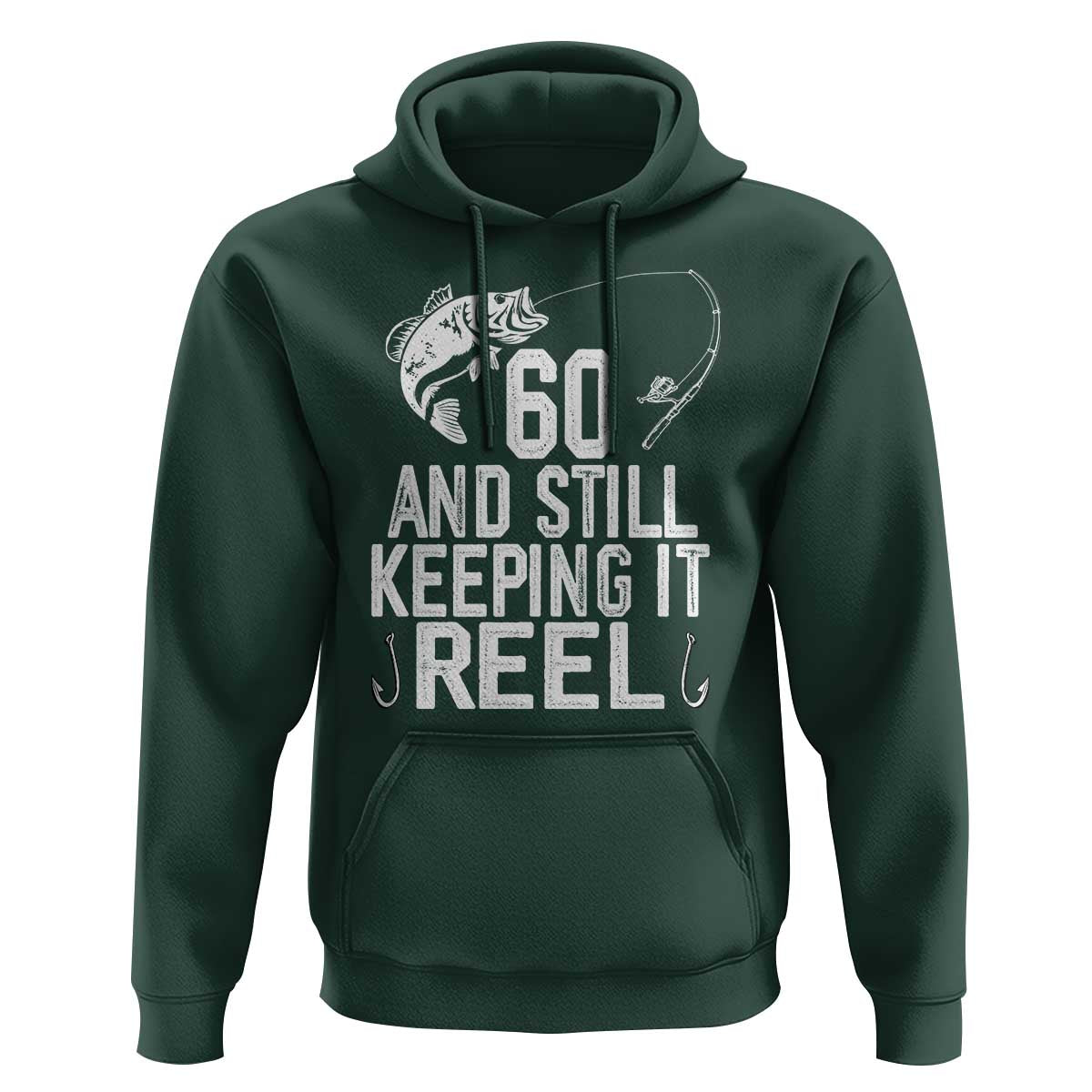 Personalized 60th Birthday Fishing Hoodie Custom Number Bday Still Keeping It Reel
