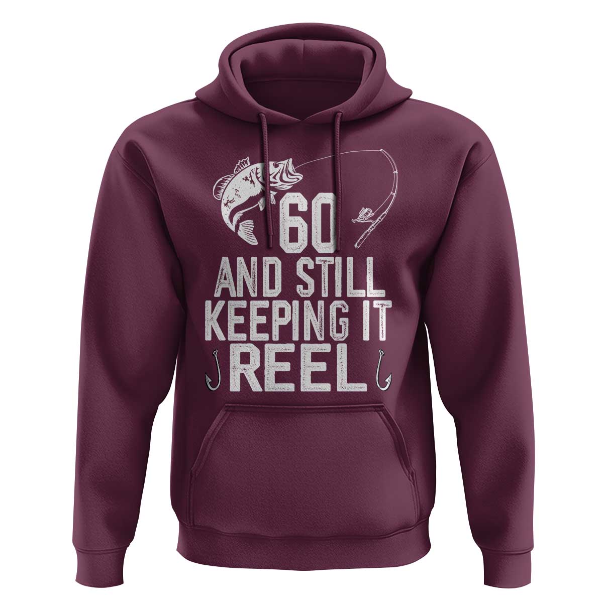 Personalized 60th Birthday Fishing Hoodie Custom Number Bday Still Keeping It Reel