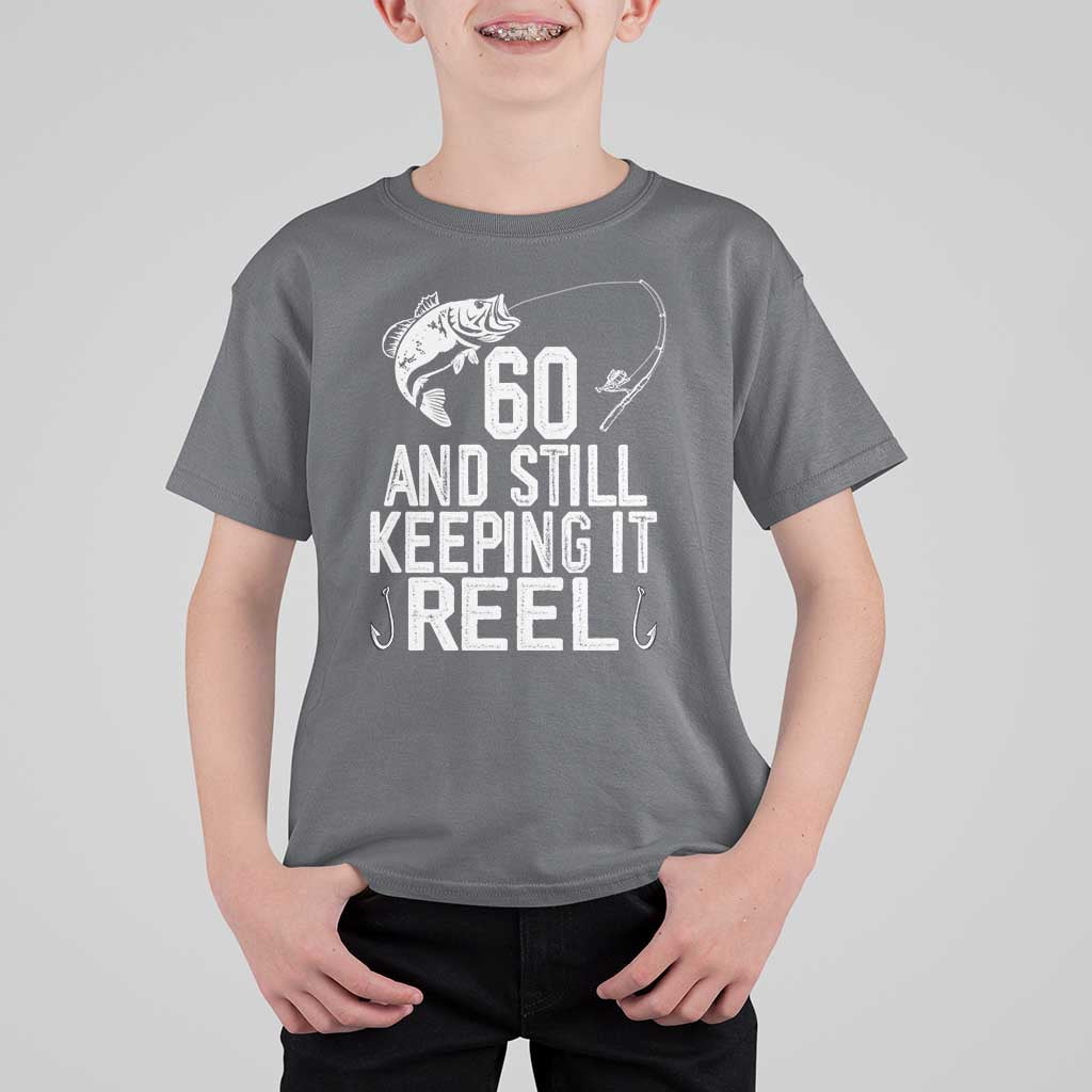 Personalized 60th Birthday Fishing T Shirt For Kid Custom Number Bday Still Keeping It Reel