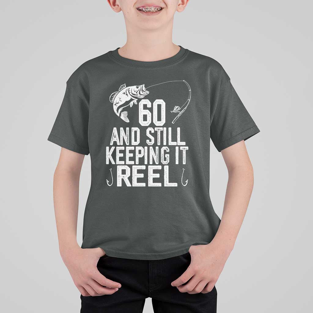 Personalized 60th Birthday Fishing T Shirt For Kid Custom Number Bday Still Keeping It Reel