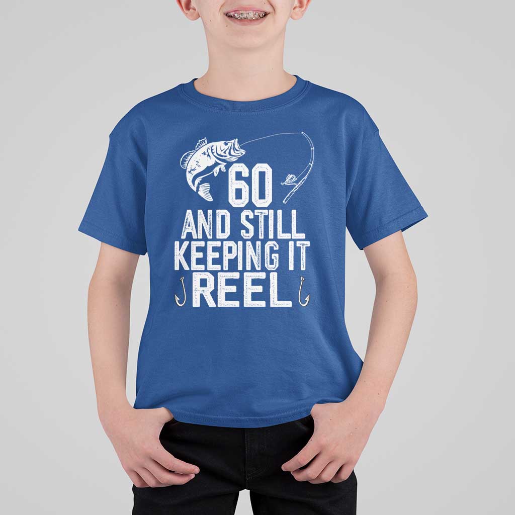 Personalized 60th Birthday Fishing T Shirt For Kid Custom Number Bday Still Keeping It Reel