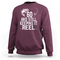 Personalized 60th Birthday Fishing Sweatshirt Custom Number Bday Still Keeping It Reel