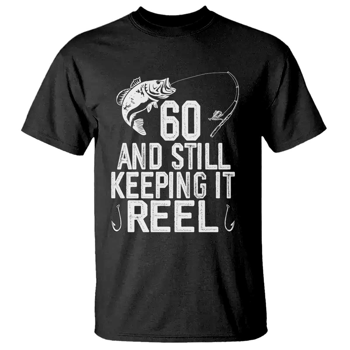 Personalized 60th Birthday Fishing T Shirt Custom Number Bday Still Keeping It Reel