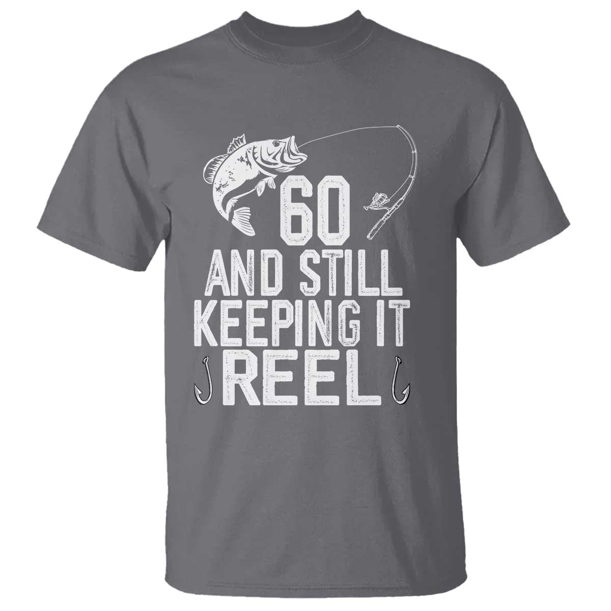 Personalized 60th Birthday Fishing T Shirt Custom Number Bday Still Keeping It Reel
