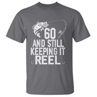 Personalized 60th Birthday Fishing T Shirt Custom Number Bday Still Keeping It Reel