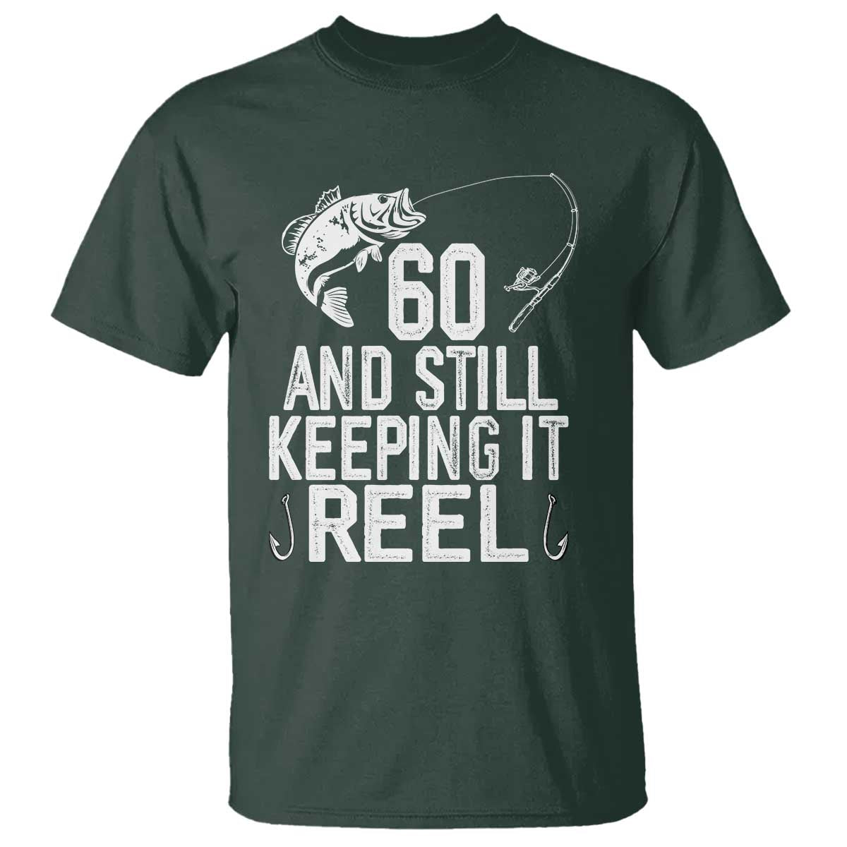 Personalized 60th Birthday Fishing T Shirt Custom Number Bday Still Keeping It Reel