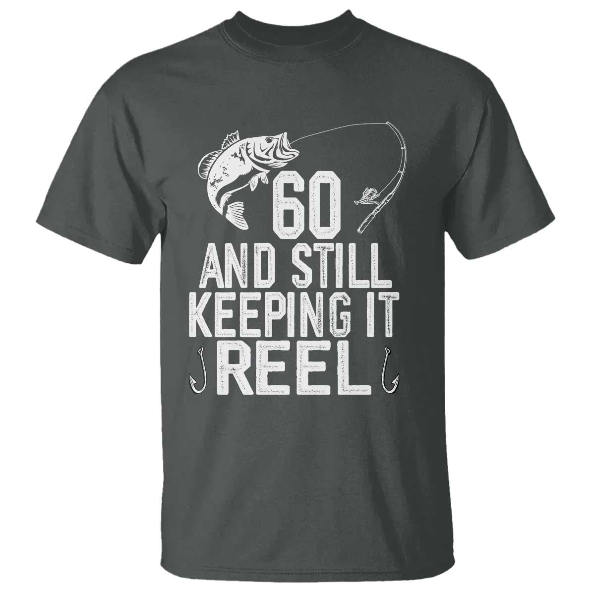 Personalized 60th Birthday Fishing T Shirt Custom Number Bday Still Keeping It Reel