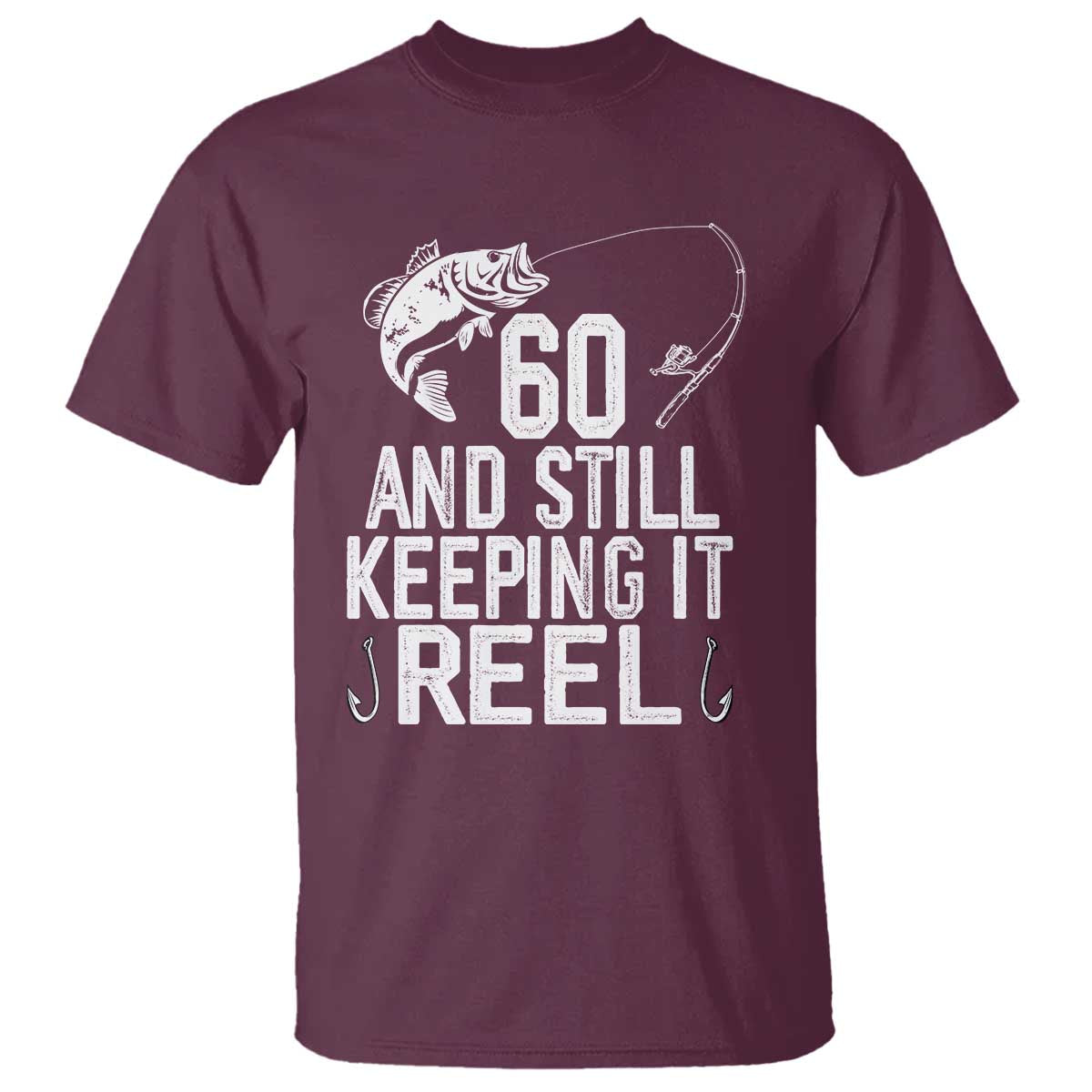 Personalized 60th Birthday Fishing T Shirt Custom Number Bday Still Keeping It Reel