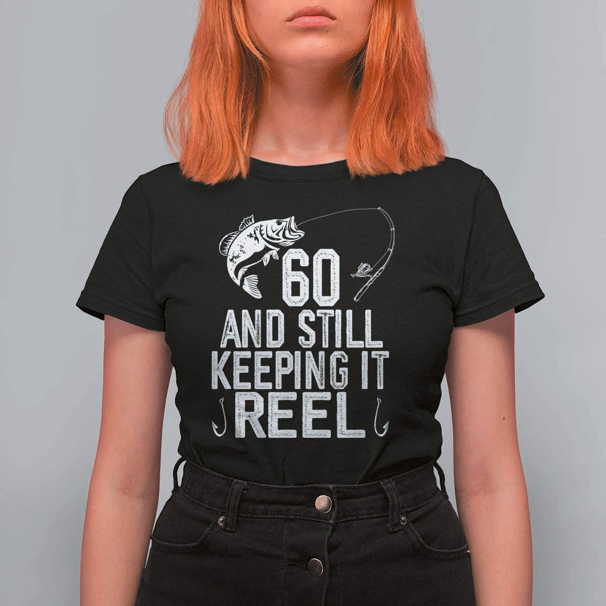 Personalized 60th Birthday Fishing T Shirt For Women Custom Number Bday Still Keeping It Reel