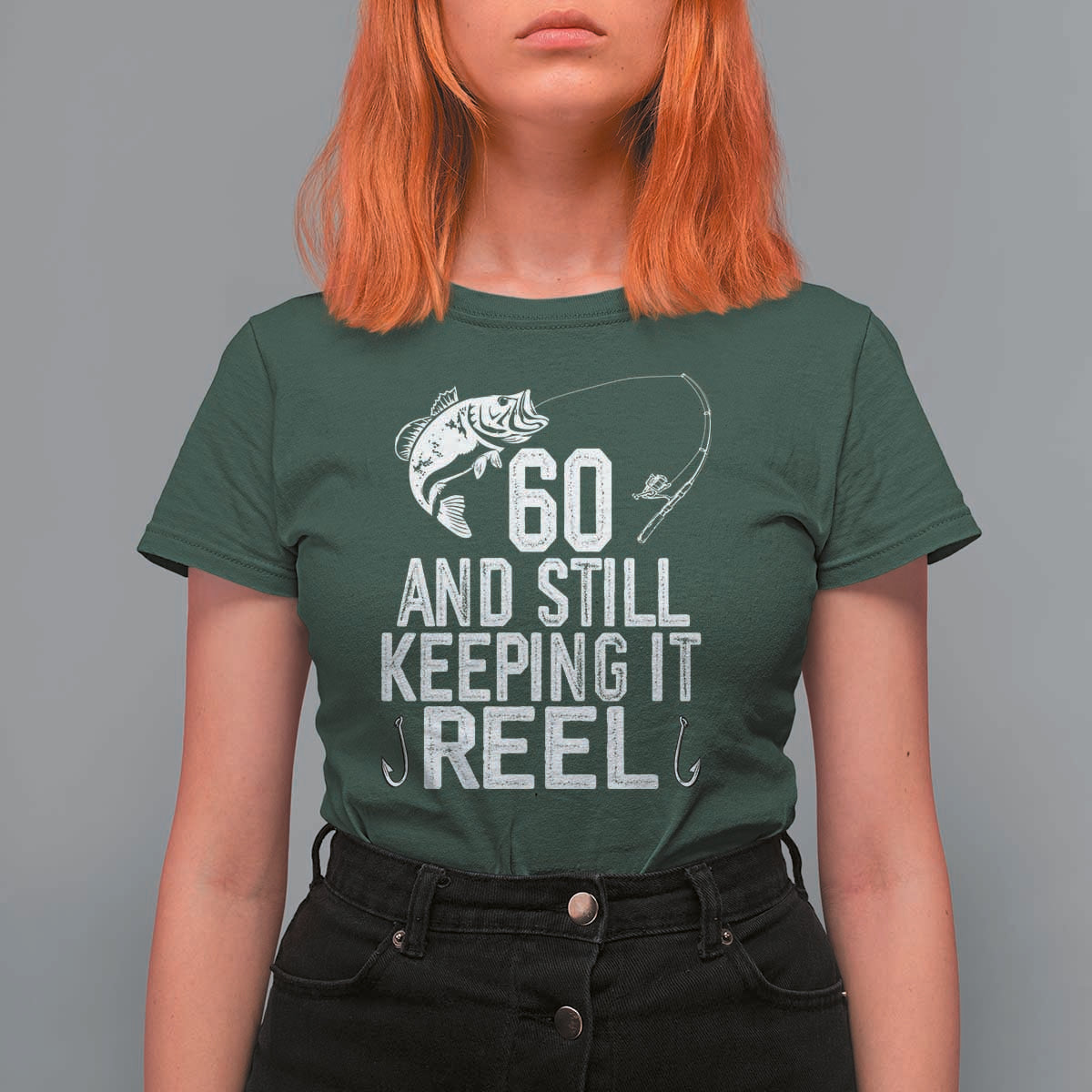 Personalized 60th Birthday Fishing T Shirt For Women Custom Number Bday Still Keeping It Reel