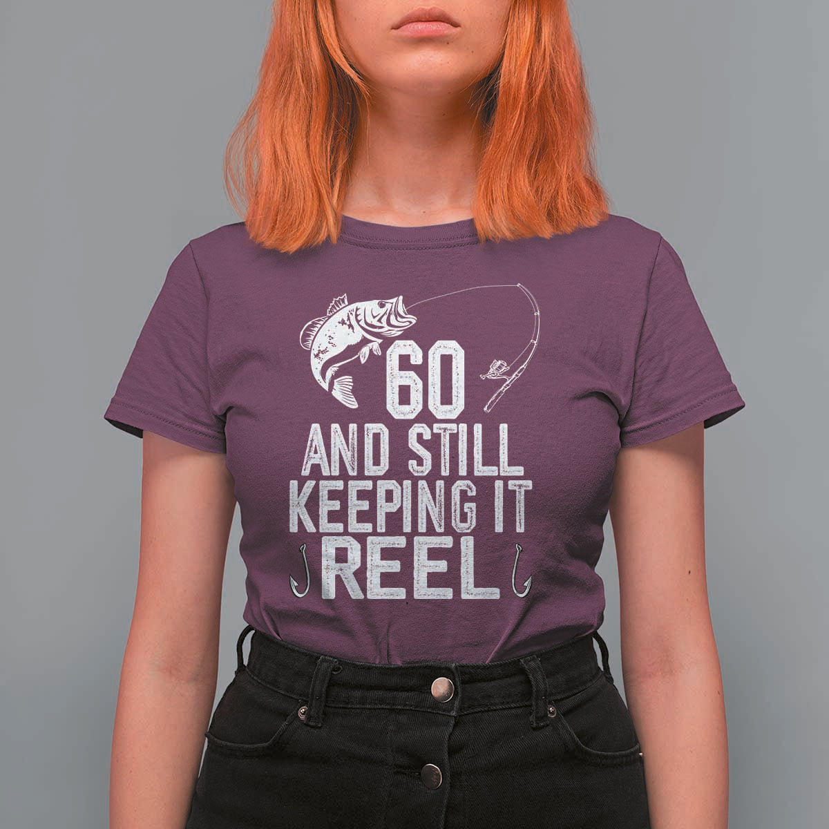 Personalized 60th Birthday Fishing T Shirt For Women Custom Number Bday Still Keeping It Reel