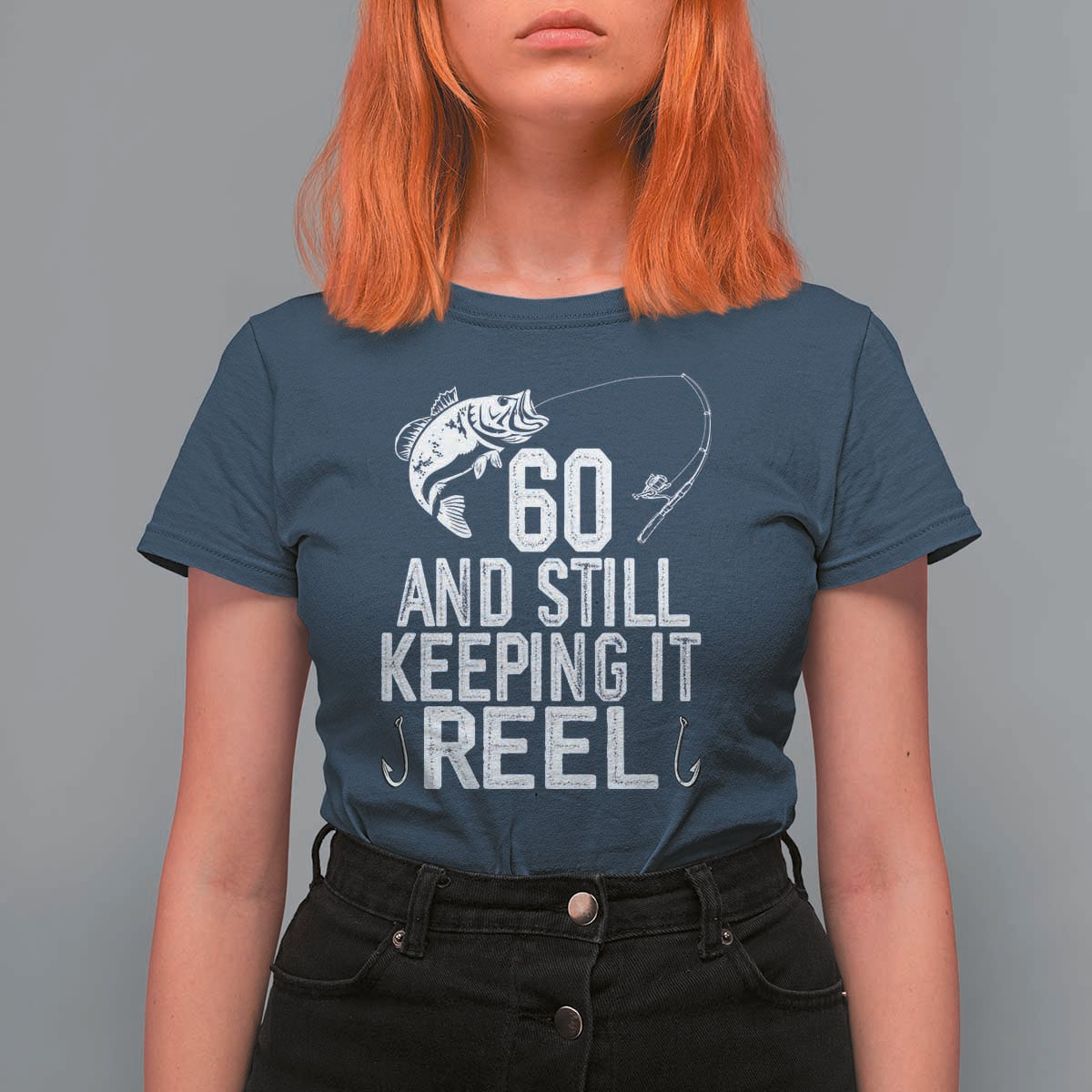 Personalized 60th Birthday Fishing T Shirt For Women Custom Number Bday Still Keeping It Reel