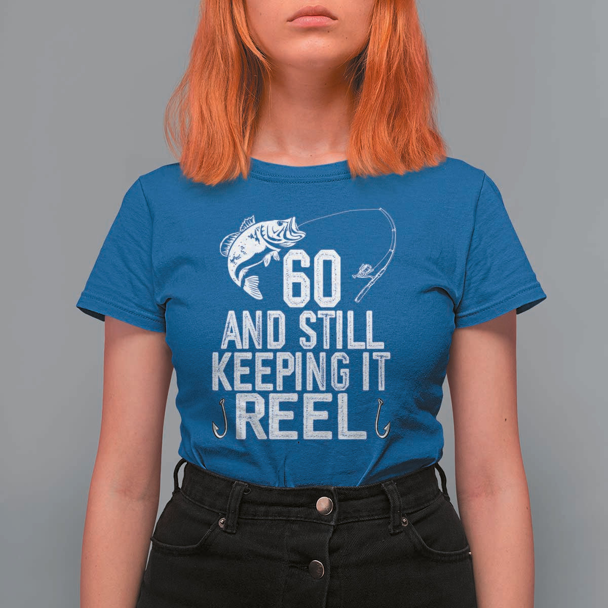 Personalized 60th Birthday Fishing T Shirt For Women Custom Number Bday Still Keeping It Reel