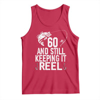 Personalized 60th Birthday Fishing Tank Top Custom Number Bday Still Keeping It Reel