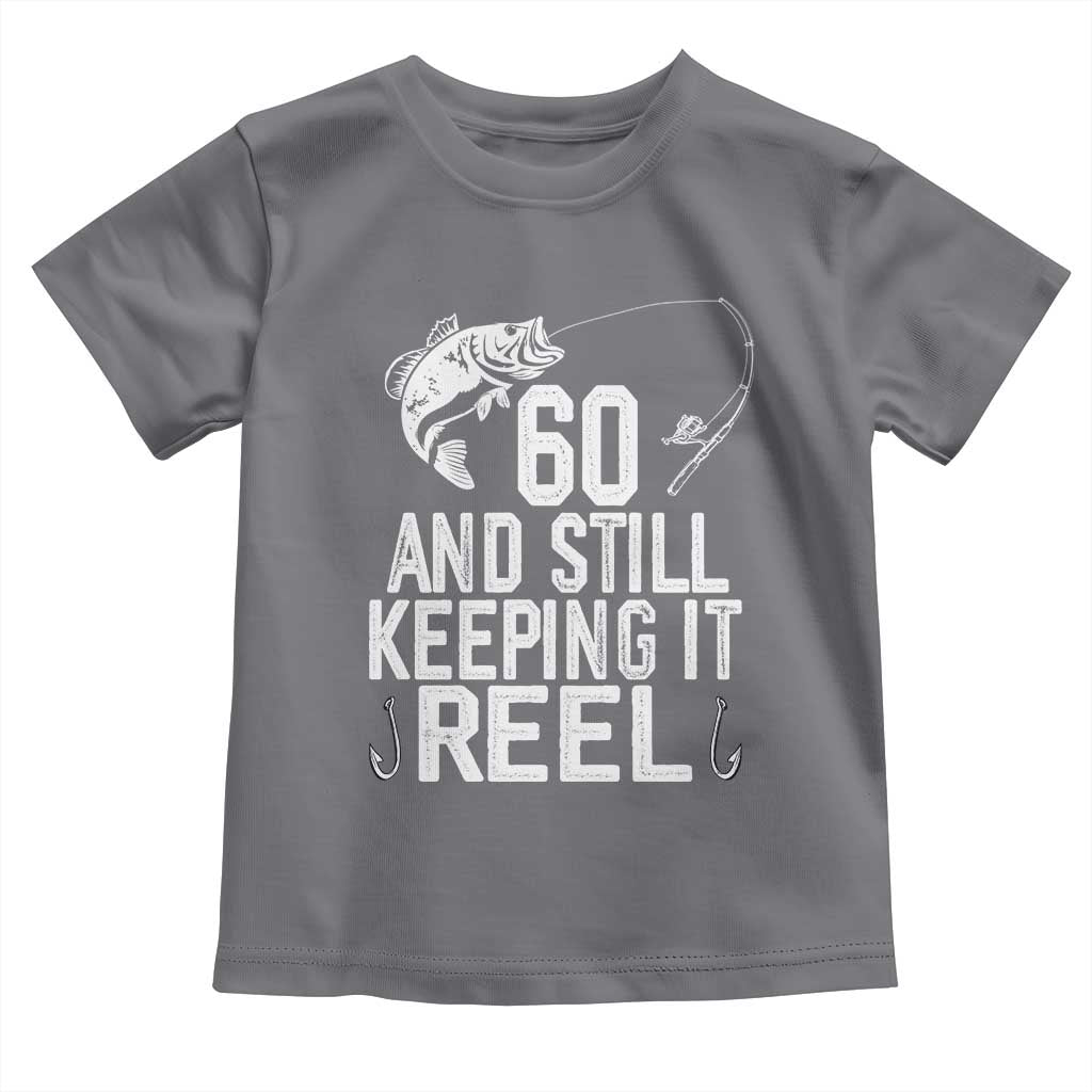 Personalized 60th Birthday Fishing Toddler T Shirt Custom Number Bday Still Keeping It Reel