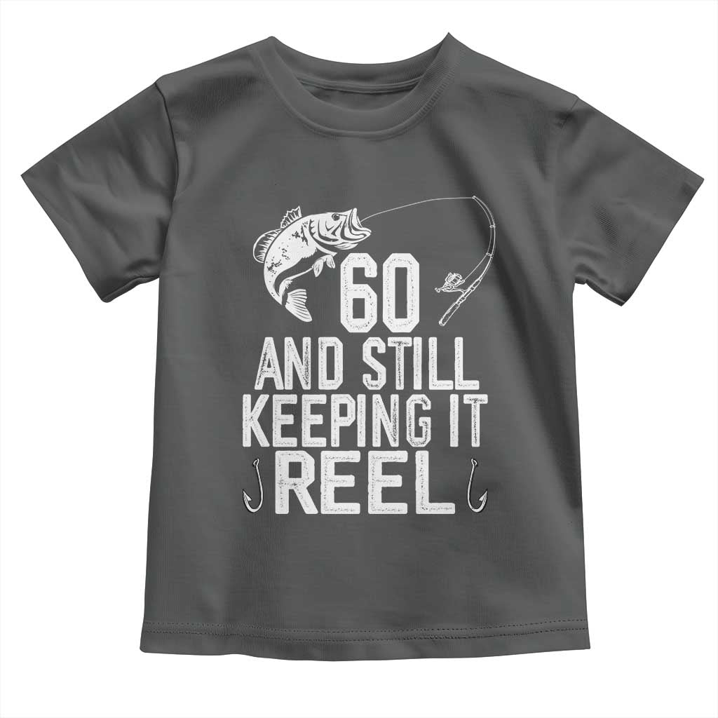 Personalized 60th Birthday Fishing Toddler T Shirt Custom Number Bday Still Keeping It Reel