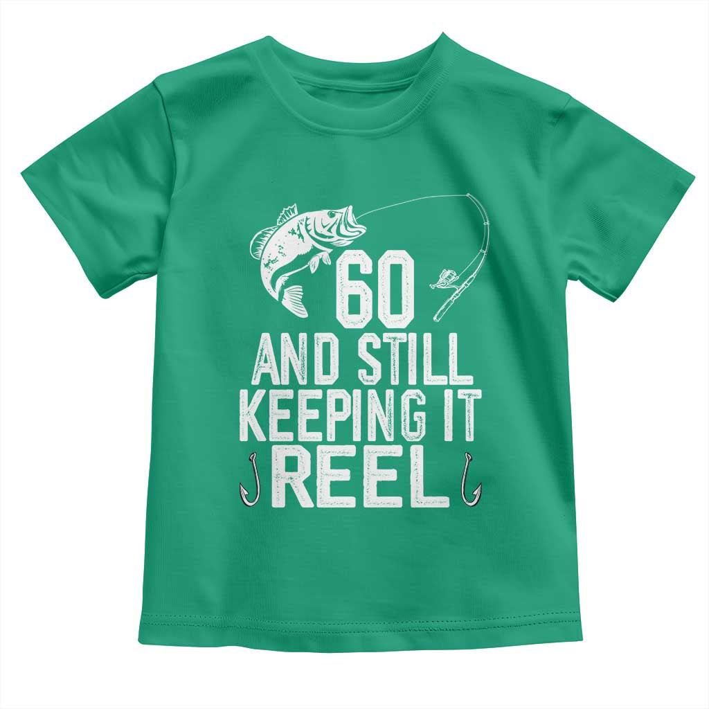 Personalized 60th Birthday Fishing Toddler T Shirt Custom Number Bday Still Keeping It Reel