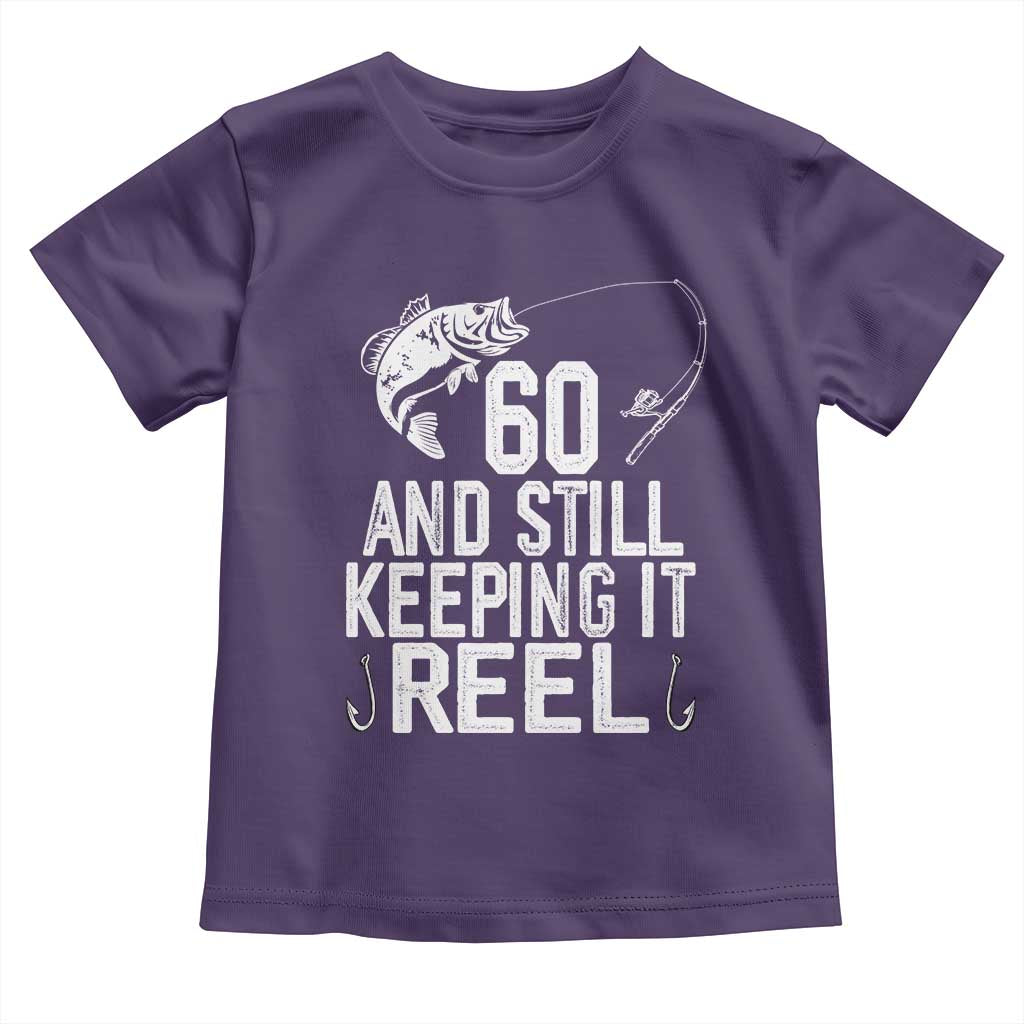 Personalized 60th Birthday Fishing Toddler T Shirt Custom Number Bday Still Keeping It Reel