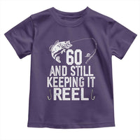 Personalized 60th Birthday Fishing Toddler T Shirt Custom Number Bday Still Keeping It Reel