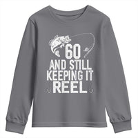 Personalized 60th Birthday Fishing Youth Sweatshirt Custom Number Bday Still Keeping It Reel