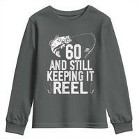 Personalized 60th Birthday Fishing Youth Sweatshirt Custom Number Bday Still Keeping It Reel