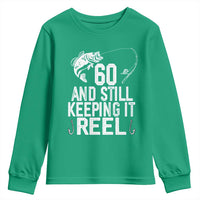 Personalized 60th Birthday Fishing Youth Sweatshirt Custom Number Bday Still Keeping It Reel