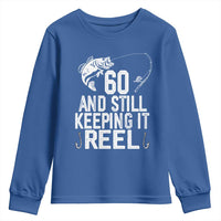 Personalized 60th Birthday Fishing Youth Sweatshirt Custom Number Bday Still Keeping It Reel