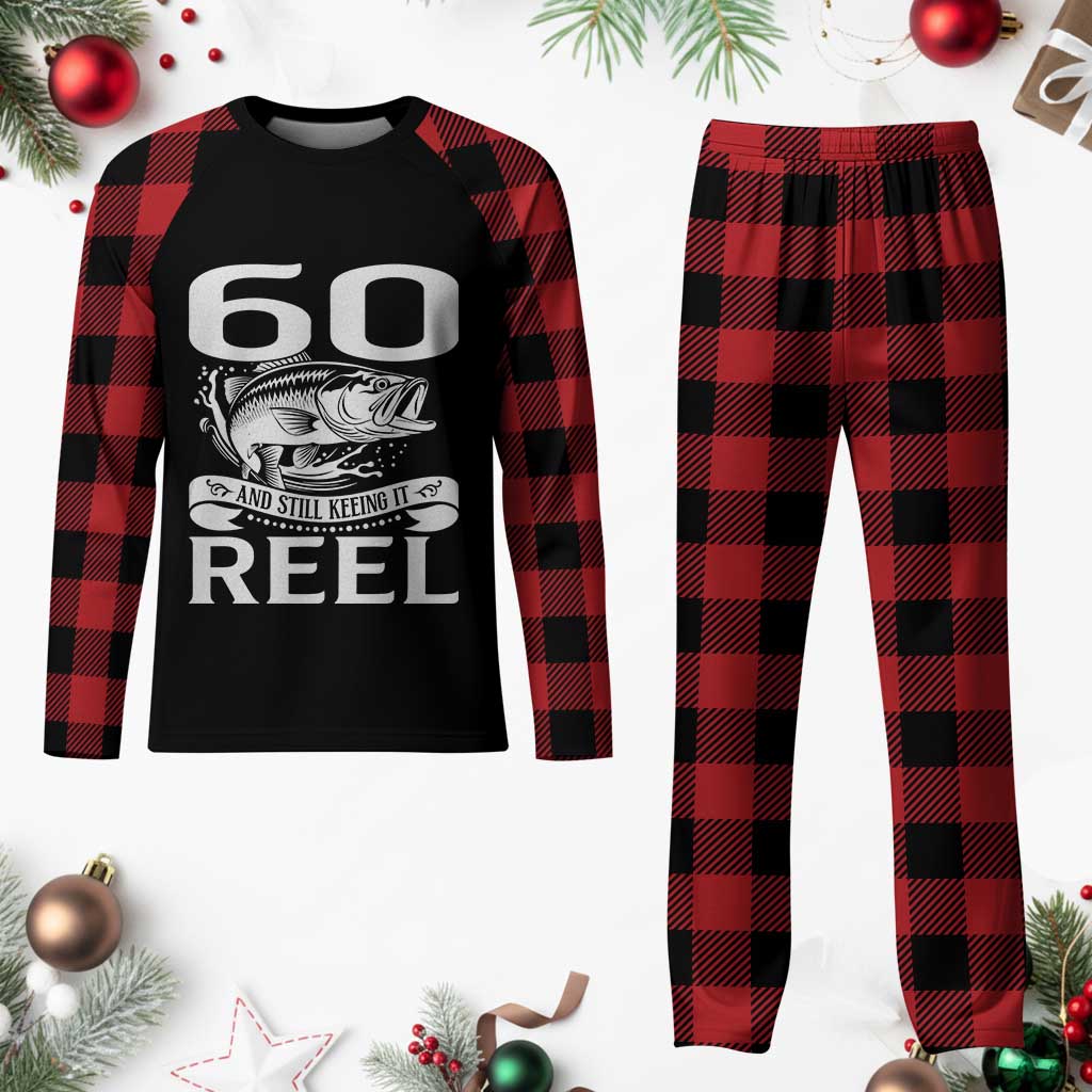 Still Keeping It Reel At 60 Plaid Pajama Set Fisherman Birthday Gift