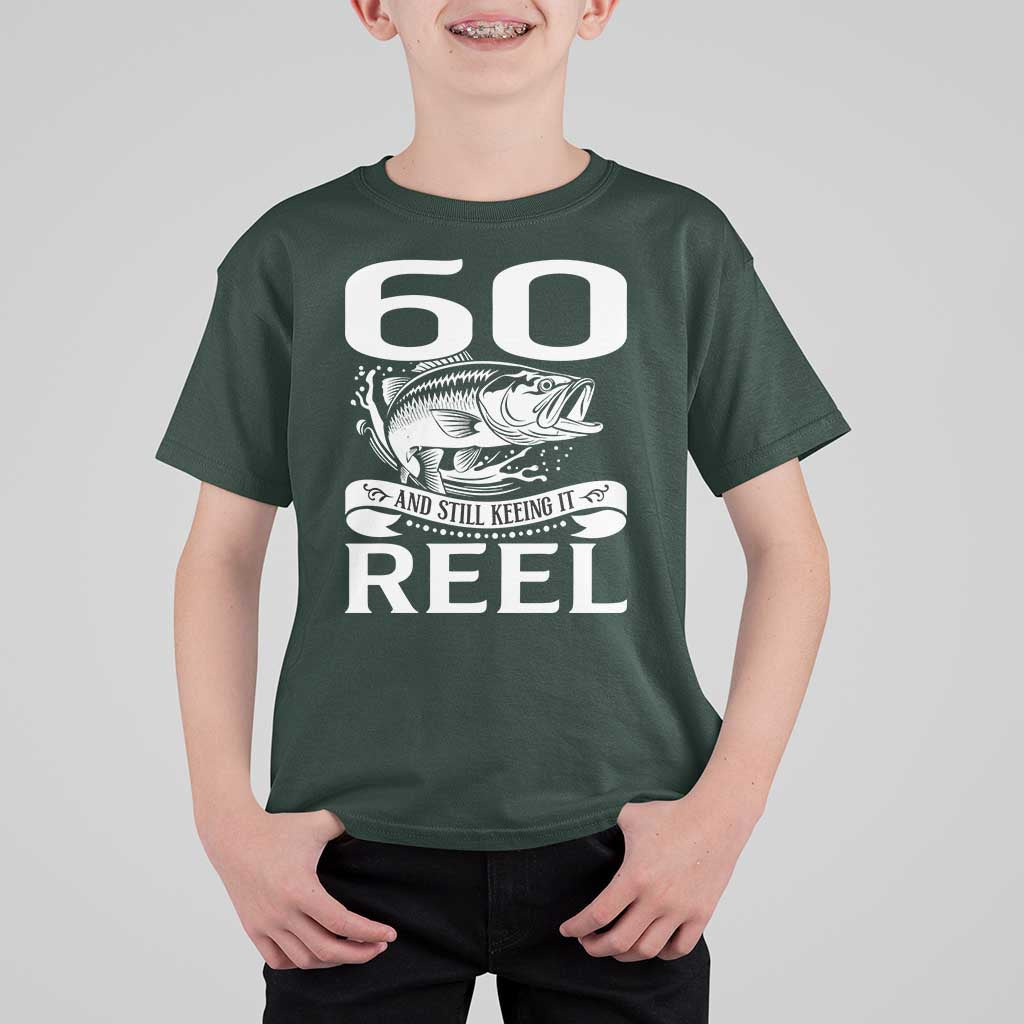 Still Keeping It Reel At 60 T Shirt For Kid Fisherman Birthday Gift