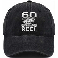 Still Keeping It Reel At 60 Washed Cotton Baseball Cap Fisherman Birthday Gift