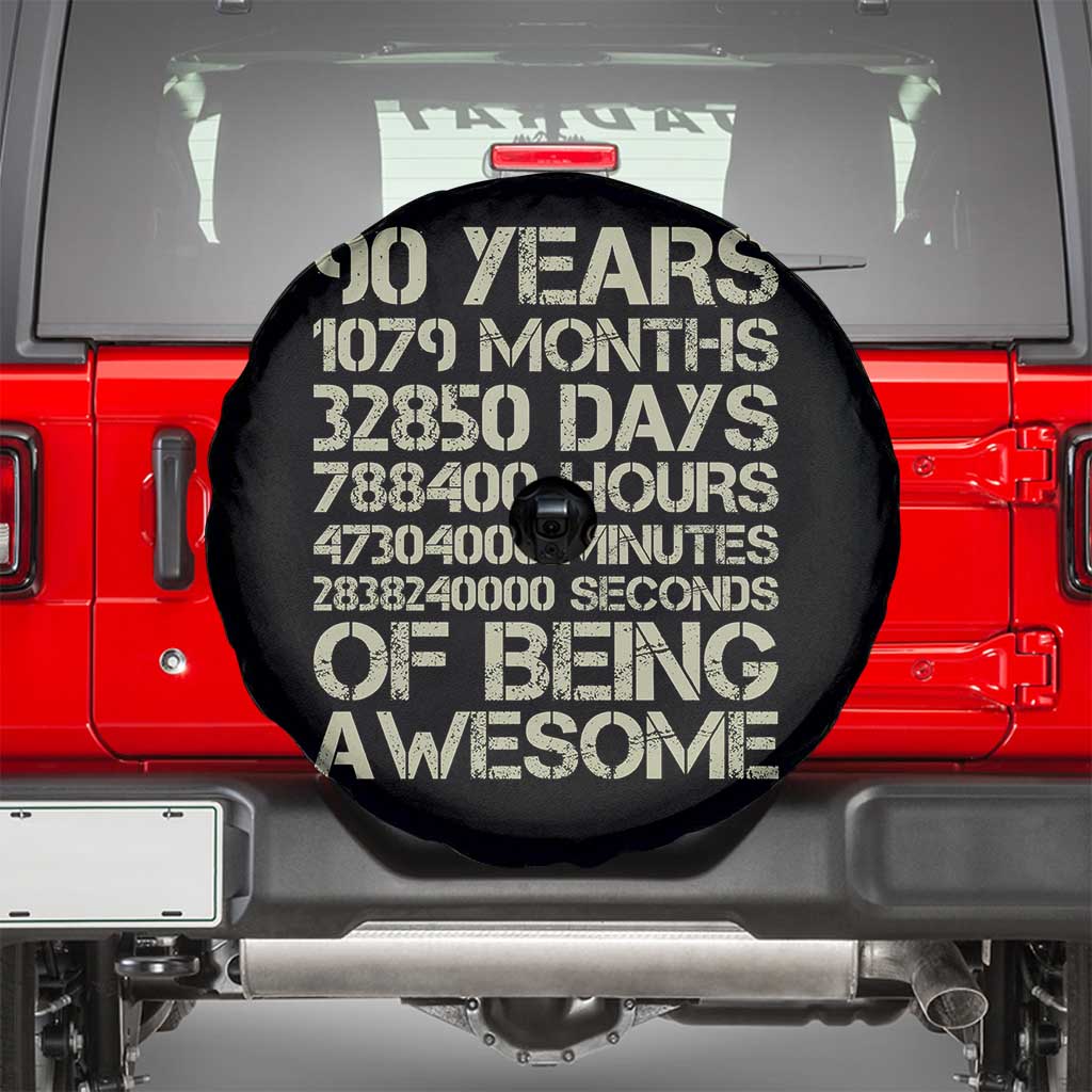 90 Years Of Being Awesome Spare Tire Cover 90th Birthday Gift Idea