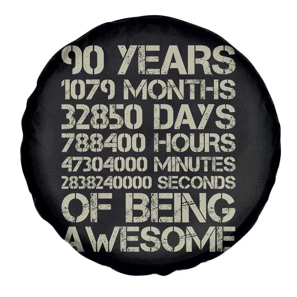 90 Years Of Being Awesome Spare Tire Cover 90th Birthday Gift Idea