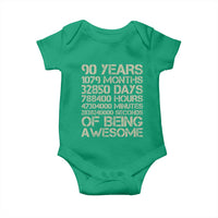 90 Years Of Being Awesome Baby Onesie 90th Birthday Gift Idea
