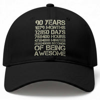 90 Years Of Being Awesome Baseball Cap 90th Birthday Gift Idea