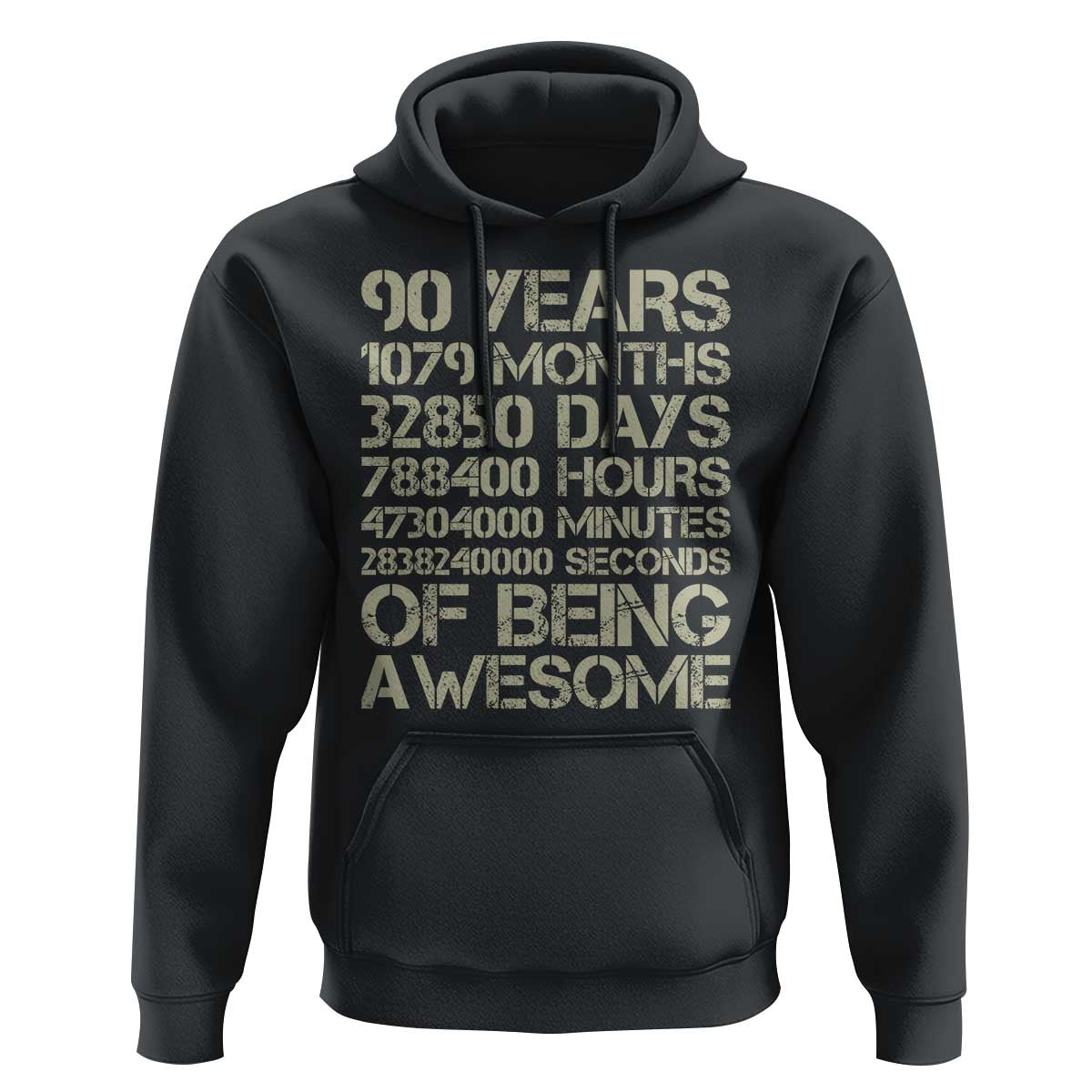 90 Years Of Being Awesome Hoodie 90th Birthday Gift Idea
