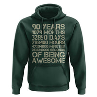 90 Years Of Being Awesome Hoodie 90th Birthday Gift Idea