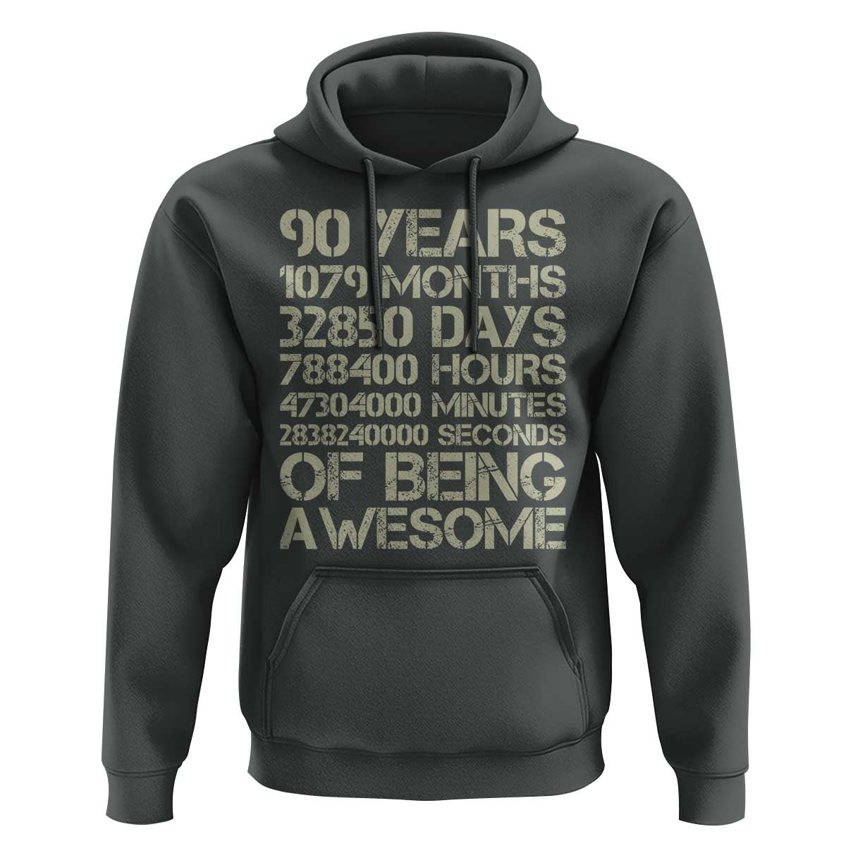 90 Years Of Being Awesome Hoodie 90th Birthday Gift Idea